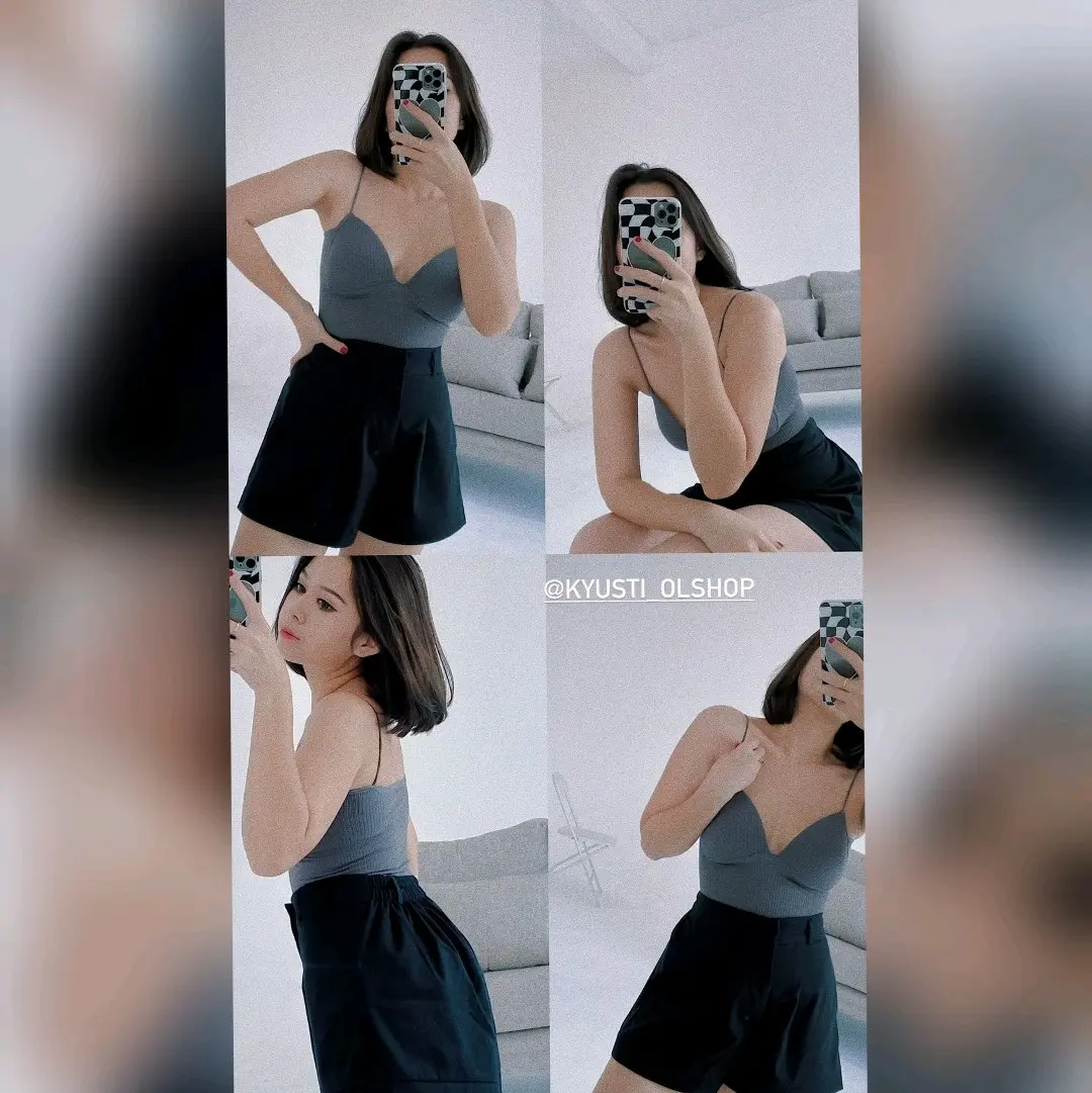 Crop Bra V neck Polos