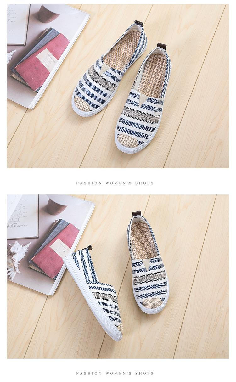 Product Introduction of Cloth shoes women's 2024 summer fashion shallow mouth women's shoes soft sole one pedal fisherman shoes casual Thomas canvas shoes women Footwear Walking Shoes Girl Slipon Comfort Parent Bedroom Tactical Bridal 19