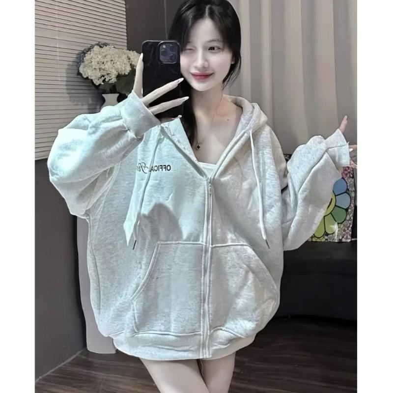 Product Introduction of ÁO KHOÁC NỈ HOODIE FORM RỘNG FREE SIZE DƯỚI 70kg Nam Nữ chất nỉ cotton - Chữ Nhỏ Top Women 3