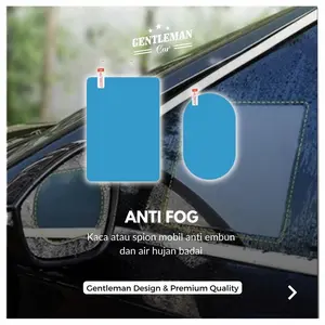 AntiFog 2 Pcs (Sepasang) Embun Besar Kaca Spion & Jendela Mobil Sticker Stiker Anti Fog Hujan