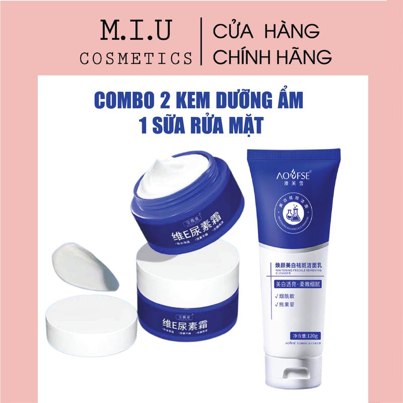 COMBO 2 Kem Dưỡng Ẩm và 1 Sữa Rửa Mặt A.O.F.S.E. Hỗ trợ sáng da, hỗ trợ cải thiện nứt nẻ tay chân và mặt, hỗ trợ đều màu da và mờ thâm nám