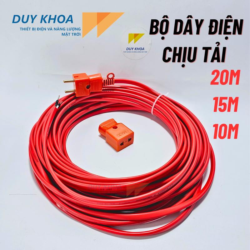Dây Điện chịu tải đấu sẵn Phích Lõi sứ chống cháy đi kèm Phích nối Phích cái chịu tải dây dài 20m 15m & 10m blackpink dây điện dây nối ổ cắm dây điện