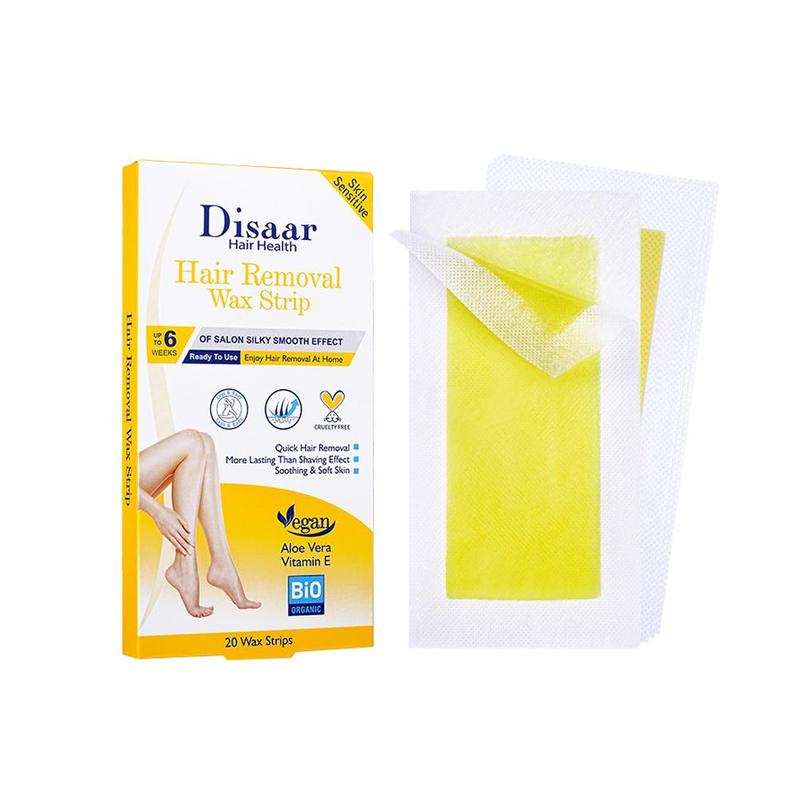 Product Introduction of Aloe Hair Removal Wax Strips Papers Body Calf Underarm Arm Hair Removal Wax Hair Cleaning Strip 24