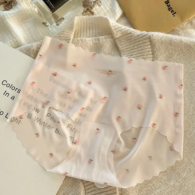 Set 10 Quần Lót Nữ Su Thạch Dâu Tàng Hình Cao Cấp Cạp Cao Không Đường May Mặc Quyễn Rũ Mát Mẻ Không Lộ Viền 4