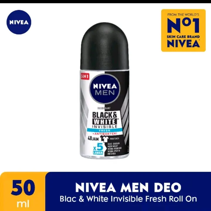 NIVEA MEN DEODORANT BLACK& WHITE INVISIBLE FRESH 50ML 0