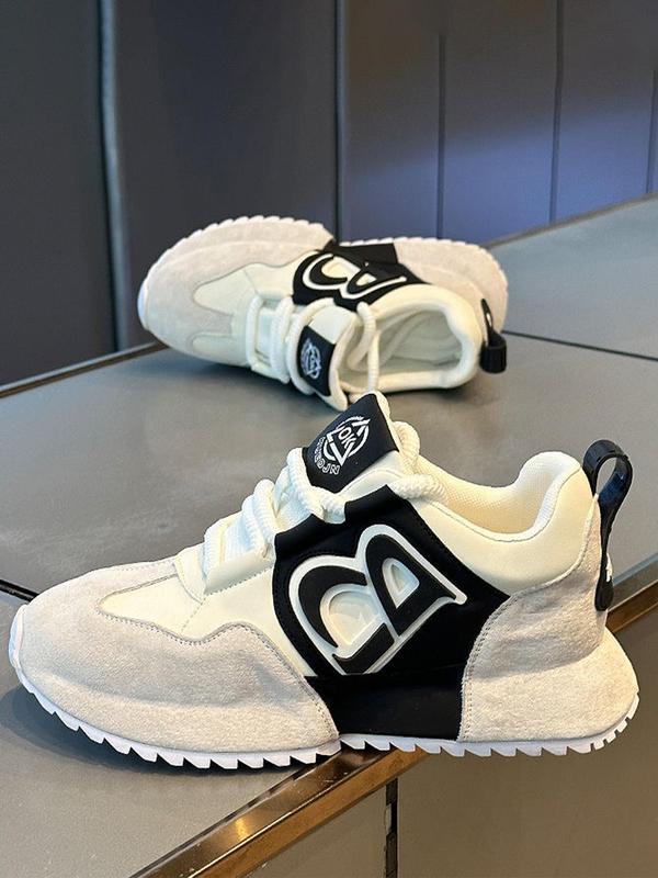 Men's Fashionable Lace Up Low Top Sneakers, Casual Comfortable Breathable Sports Running Shoes, Male All-match Round Toe Chunky Sneakers for Daily Life, Shoes for Christmas List Closed Trainer Runner Training 7