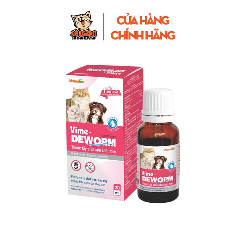 Vime Deworm - Tẩy giun dạng nước 20ml cho cún, mèo