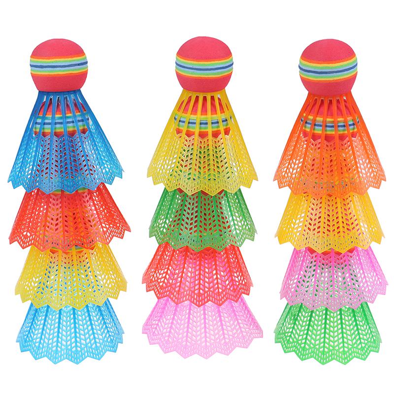 Cầu Lông Cầu Lông EVA, 12 Cái, Đầu Bóng Cầu Vồng, Nylon, Cho Trò Chơi Thể Thao 0