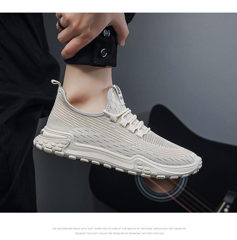 Product Introduction of Giày Flyknit Lưới Nam, Nhẹ Và Mềm, Đế Mềm, Thoáng Khí, Thích Hợp Cho Mùa Hè, Giày Thể Thao, Phong Cách Sinh Viên, Thoải Mái, Không Trơn Trượt, Giày Thường Ngày, Hàng Mới Về, 2024 16