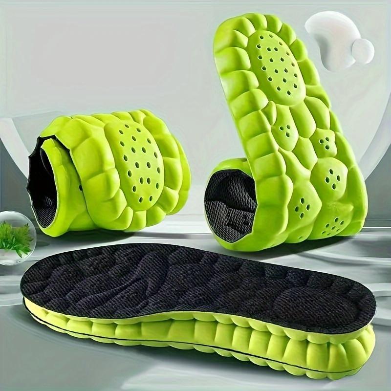 1 Pair Ultra-Comfort Memory Foam Insoles - Breathable & Sweat-Absorbing, Non-Slip, Shock-Absorbing, Odor-Proof, Lightweight - Ideal for Running, Hiking, Fitness Enthusiasts - Bright Lime Green with Black Bottoms 1