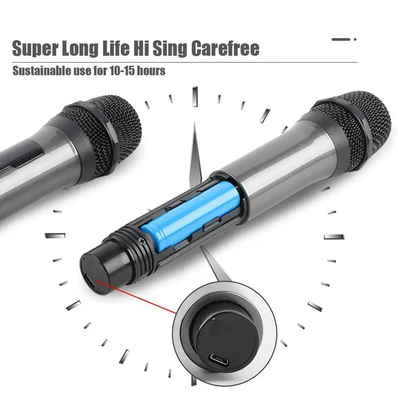 2025 khuyến mãi-Bộ Micro Không Dây Karaoke 108 Hoạt Động Với Tất Cả Các Loa, Bộ Khuếch Đại, Âm Thanh Kỹ Thuật Số 2