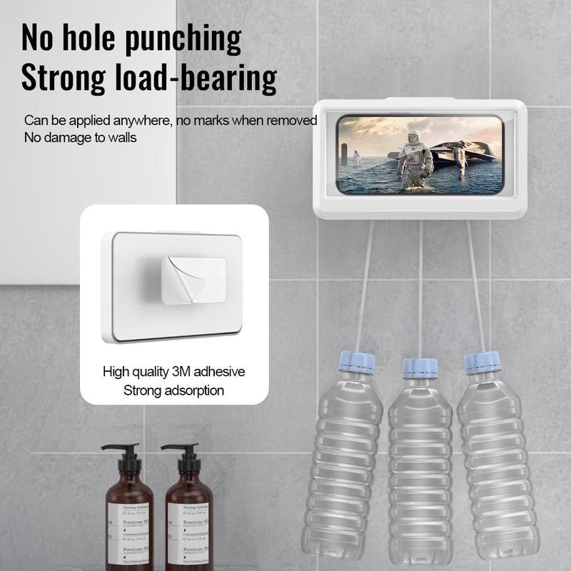Product Introduction of 360-Degree Rotatable Smartphone Stand, Waterproof Shower Cellphone Holder, Wall Mounted Phone Holder for Bathroom, Kitchen & Home, Smartphone Accessories 18
