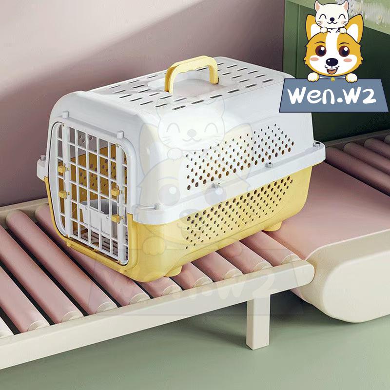 เก็บเงินปลายทาง. wen.W2 กรงหิ้ว สำหรับใส่สัตว์เลี้ยง กล่องใส่สัตว์เลี้ยง สำหรับเดินทาง กรงแมว กรงสุนัข 2