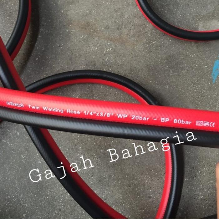 Gambar Selang las double karbit lpg gas dobel Twin welding hose rubber Karet dari Gajah Bahagia Kota Administrasi Jakarta Barat 4 Tokopedia
