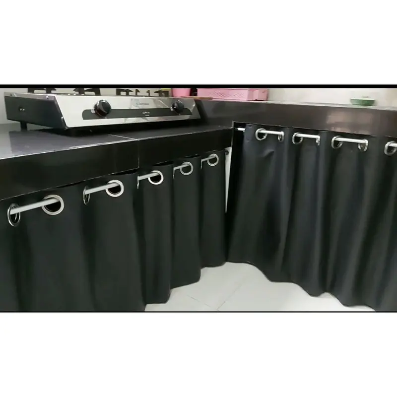 Gorden Tutup Kolong Dapur Mewah Polos waterproof estetik 1