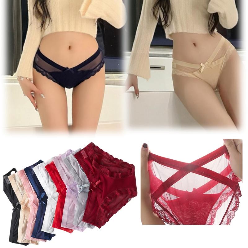 Quần Lót Ren Không Đường May, Quý Cô, Cạp Thấp, Lưới Thoáng Khí, Quần Lót Tam Giác Nữ, Siêu Mỏng, Thân Thiện Với Làn Da, Dành Cho Nữ Voi Voan 0