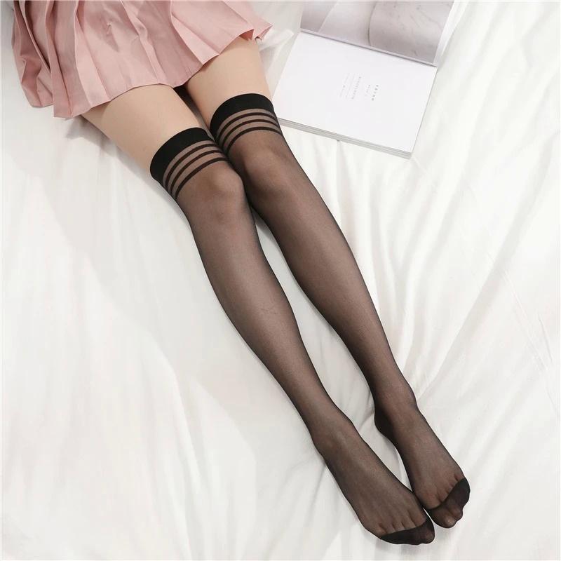 Product Introduction of SS25 Sexy Women Black Thigh Stockings Ultra-thin Non-Slip High Stockings Silk Nightclubs Pantyhose Shaping Womenswear Sock Lingerie Lady Comfort Basic 13