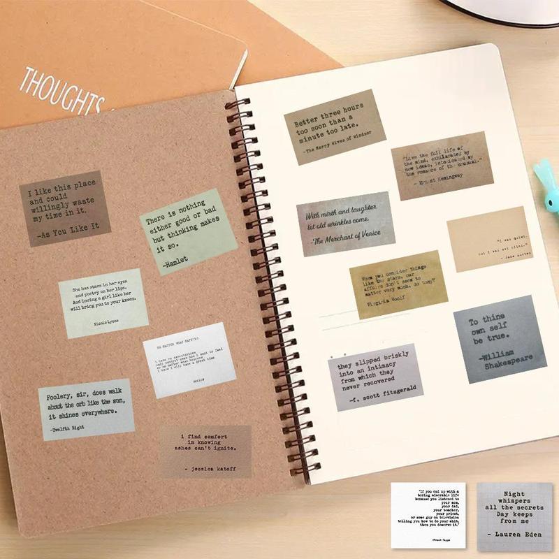 60 Sheets/Set Vintage Motivational Quote Series Sticker, DIY Decorative Graffiti Sticker For Laptop, Guitar, Water Bottle, Gift 5