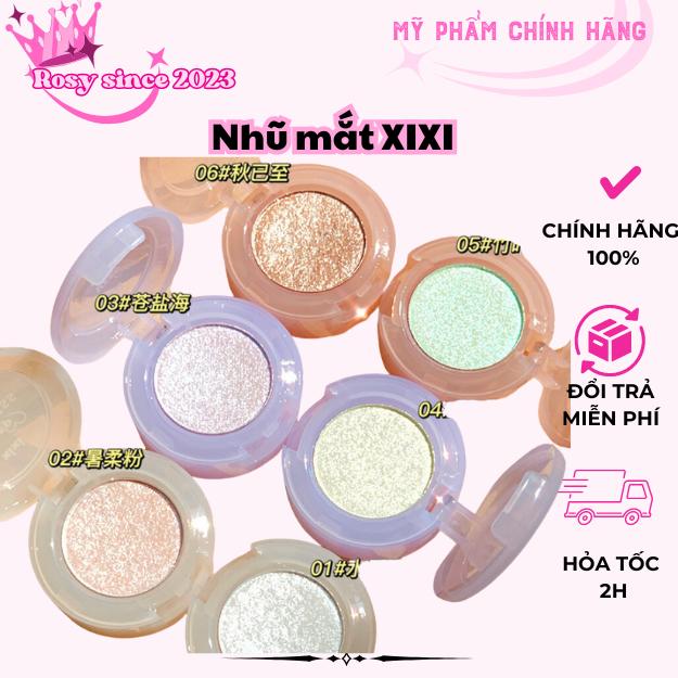 highlight XIXI Phấn Mắt Đơn Sắc Ánh Kim Cương Lấp Lánh Không Thấm Nước XIXI NO.D559 - 6 Màu Tùy Chọn Trang Điểm Nữ Bảng Phấn Mắt Nhũ Mắt Mỹ Phẩm Eyeshadow colorgram lì Women