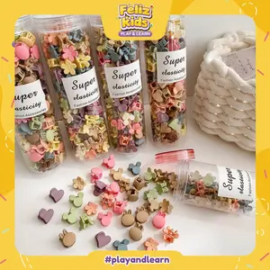 [FELIZKIDS] BA74] Jepit Rambut Mini 100Pcs + TOPLES Model Lucu Jepit Rambut Anak Hairclip Warna Warni Jepitan Kecil Rambut Style Anak Korea
