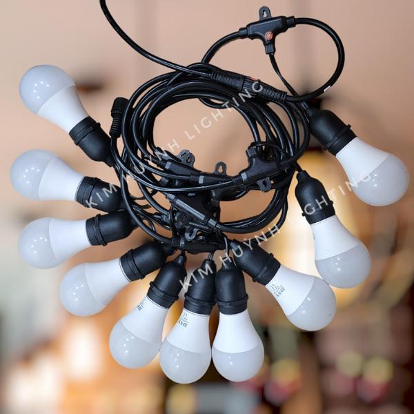 Bộ dây đui đúc lõi đồng dây bóng đèn chống nước trang trí ngoài trời sân vườn cafe trà sữa