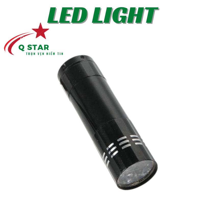 Product Introduction of Led Light Đèn Pin Mini 9 Bóng Led Thiết Kế Kim Loại Sử Dụng Pin AA Có Đi Kèm 3 Pin 9