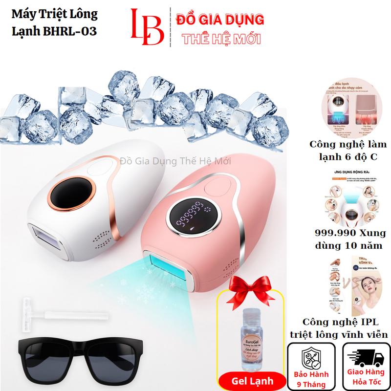 Máy tẩy lông lạnh ICE COLLD IPL BHRL-03 sở hữu công nghệ triệt lạnh xuống tới 6 độ C máy tẩy lông lạnh toàn thân 2024 Tông Đơ Máy Cạo Râu Dưỡng Da Body