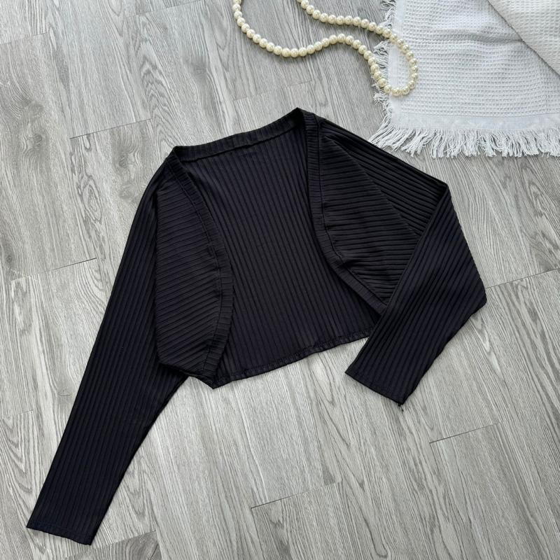 Product Introduction of Áo Khoác Cardigan Nữ Bigsize Khoác Ngoài Tay Dài Phồng Nữ Tính Vải Thun Gân Mỏng Co Giãn Nhung Lịch 22