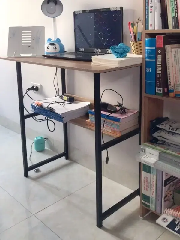 MIỄN PHÍ VẬN CHUYỂNBàn Làm Việc Văn Phòng - Bàn Vi Tính Chân Sắt Sơn Tĩnh Điện Mặt Gỗ MDF Siêu Bền 3