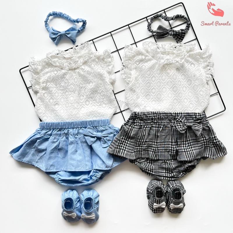 Product Introduction of Setelan Baju Brukat Jumper Rok Anak Bayi Perempuan Usia 0-6 Bulan Lucu Pakaian Baby Girl Kekinian Pergi JAlan Kondangan AGATHA JUMPER SET 5