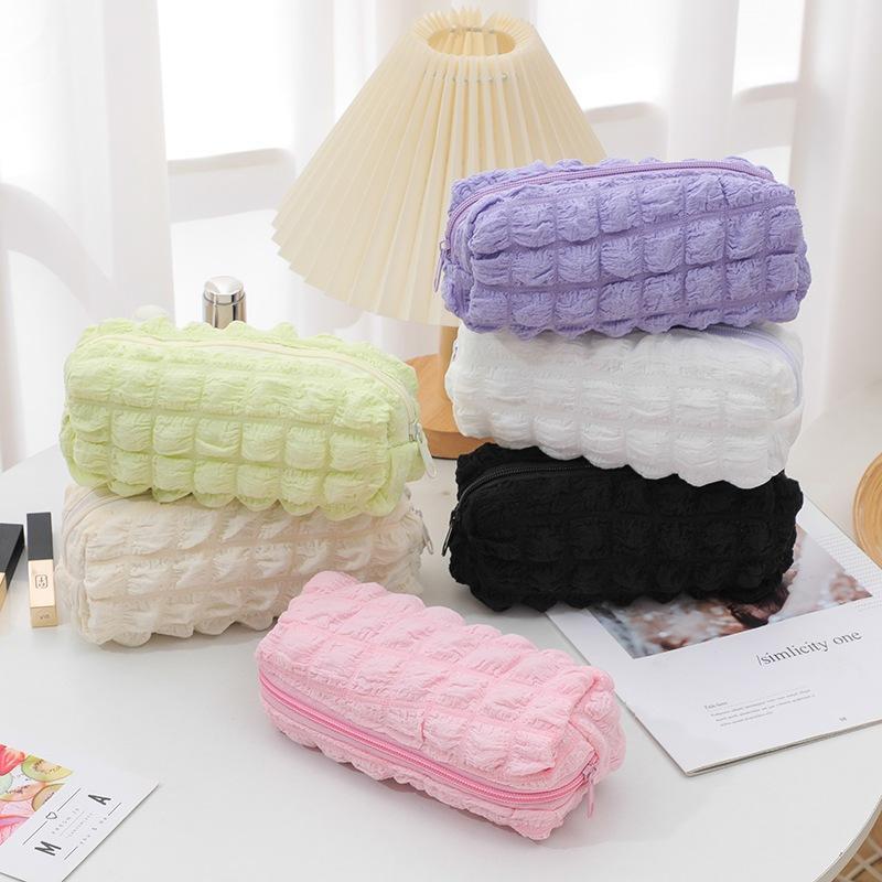 Hộp Đựng Bút Chì Phồng Kem Dung Tích Lớn Túi Văn Phòng Phẩm Thiết Kế Đơn Giản Và Bền Thích Hợp Cho Học Sinh Túi Lưu Trữ Văn Phòng Phẩm