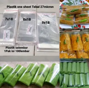 (isi 100) Plastik OPP lem One sheet / plastik selembar Plastik risoles Dadar gulung Kue