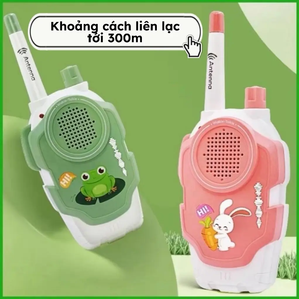 Bộ Đàm Đồ Chơi Cho Bé Liên Lạc 2 Chiều Tặng 6 Pin Combo 2 Chiếc Không Dây Nghe Nói Khoảng Cách Xa Đèn Đồ Choi Bộ Đàm