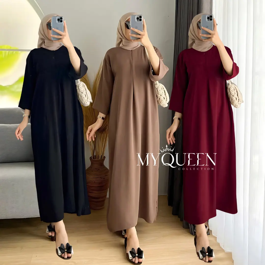 Daster crinkle terbaru 2024 Zea Long Lengan 3/4 Cringkle Airflow Premium Daster Gamis