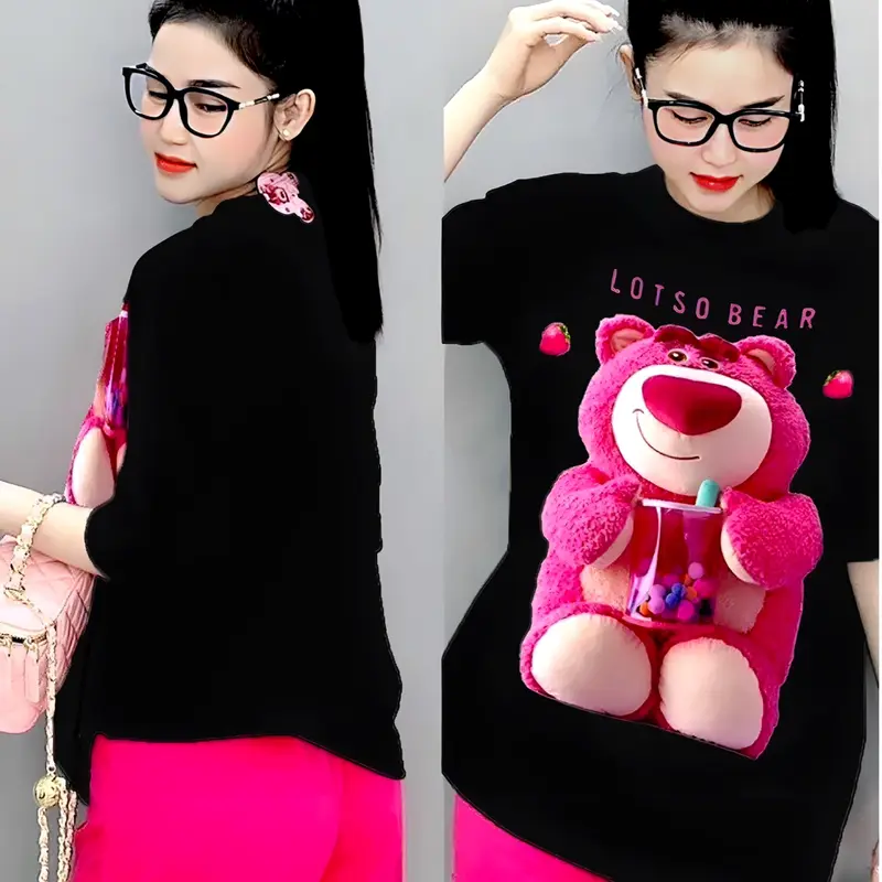 Đồ bộ Gấu Dâu Lotso Dễ Thương Cho Bé Gái 5