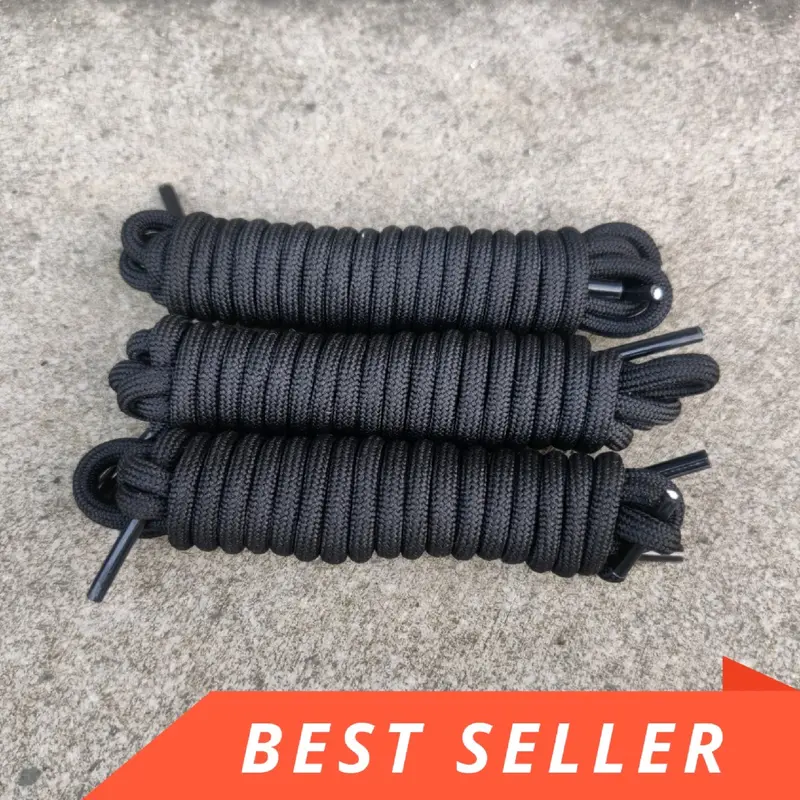 Tali Sepatu Safety Replacement / Premium Shoelaces Bulat Hitam Shoe Pria 2