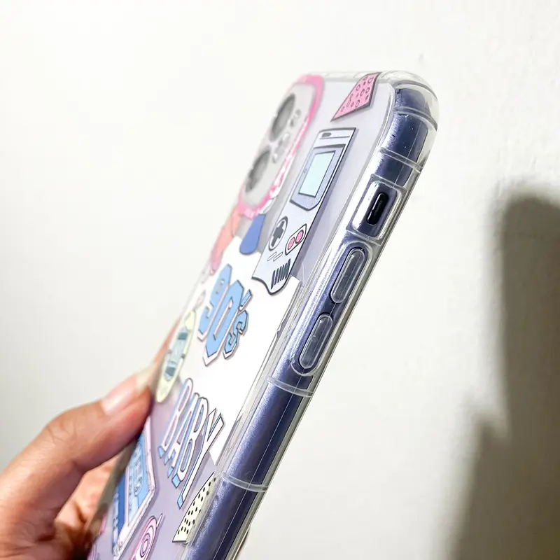 【SatSet.ind】 TRANSPARENT 90'S PINKY BABY iPh CASE ART CASE PINKY FOR iPh 6 6S 7 XS MAX 11 PRO MAX 12 PRO MAX 13 PRO MAX 13 MINI bumper silikon casing cover 1