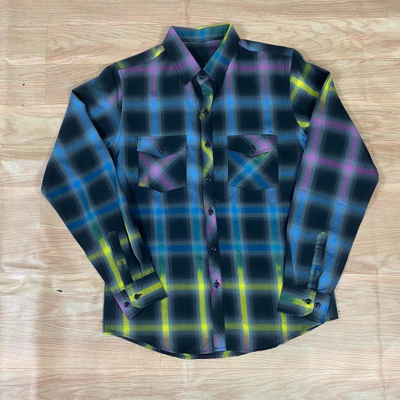Áo sơ mi THÊU affi dài tay bảy màu cho nam chất kate mát mịn đẹp Menswear Cổ Tròn Có Cổ 5