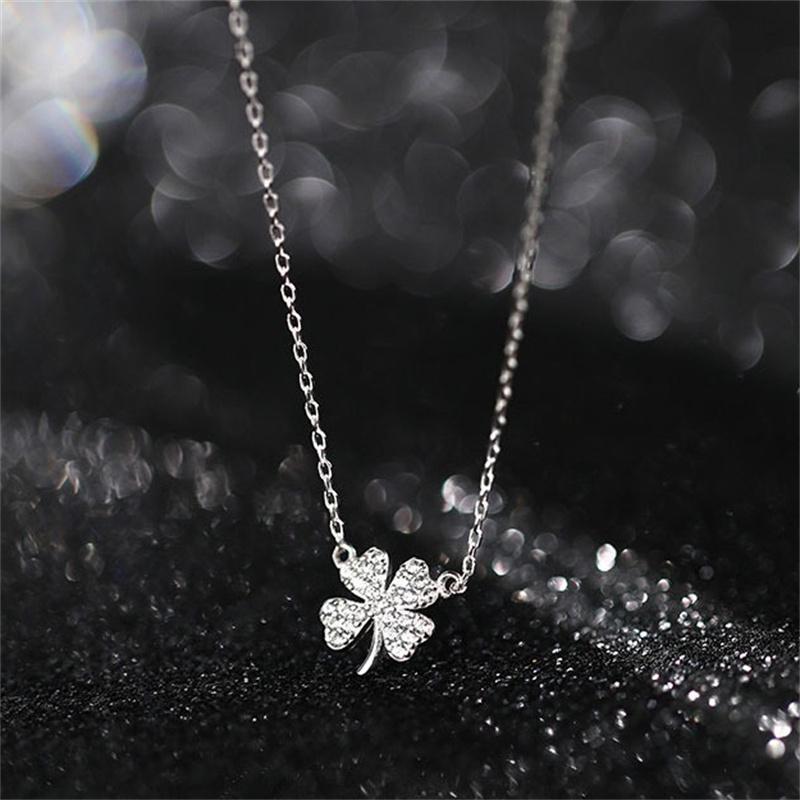Vòng Cổ Áo Len, Thiết Kế Lá May Mắn Cỏ Bốn Lá, Vòng Cổ Choker, Vòng Cổ Mặt Dây Chuyền Dây Chuyền Chuyền, Dành Cho Nữ 0