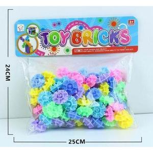 Children's Kindergarten Educational Puzzle Colorful Plastic Safe Snowflake Ball Building Blocks 50pcs