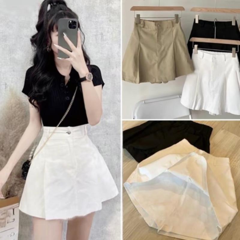 Quần giả váy ka ki dáng chữ A  mềm đẹp mặc đi làm đi chơi đều xinh Nữ Women Nâu 1