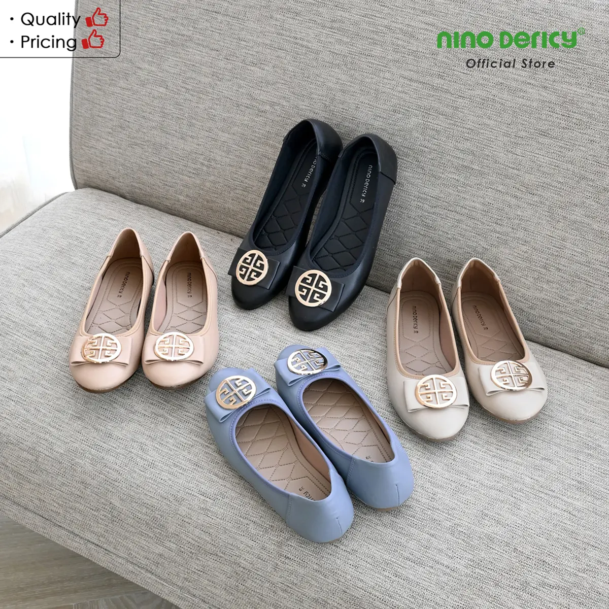 NINO DERICY Lucy Flat shoes / Sepatu flat wanita (NCD 102)
