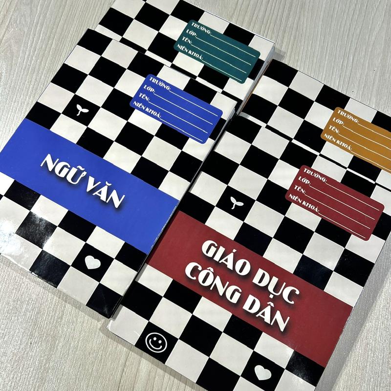 [LẺ] GIẤY BAO TẬP CARO 04 THEO MÔN HỌC - GIẤY BAO VỞ ( KHÔNG BAO GỒM TẬP/VỞ) MẪU CARO 04 - STUDY FUN - DỤNG CỤ HỌC TẬP nhãnvở vôtri giay baotap