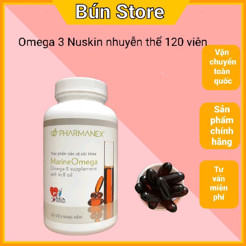Omega nuskin - Dầu nhuyễn thể Omega3 hộp 120 viên bổ sung omega3 hỗ trợ tim mạch và da