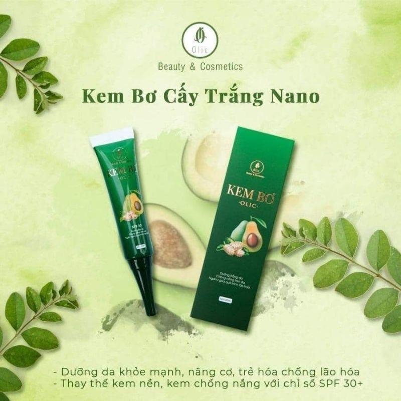 Kem Bơ Nano Olic mẫu mới Làm Đẹp Da Nữ date 2025 Dưỡng Ẩm Da Skincare Sen duong