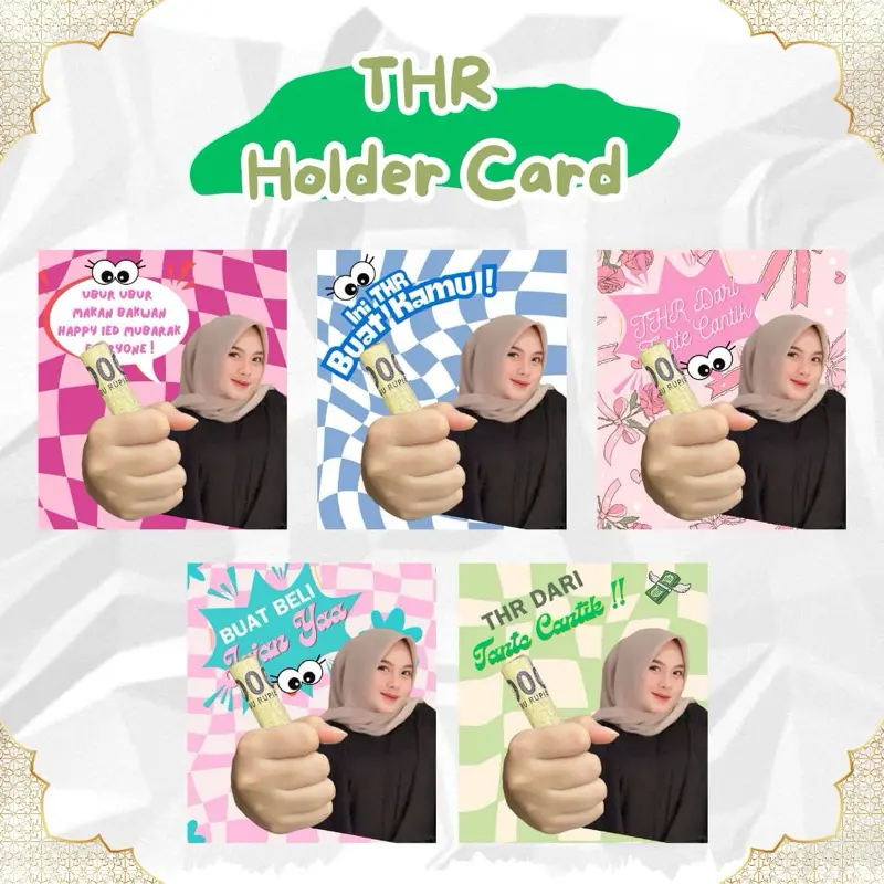 Amplop holder THR lebaran selfie custom foto | THR holder card Kartu THR custom foto dan custom kata / THR Card / Kartu Amplop Lebaran Idul Fitri / Kartu Amplop Lucu / Kartu THR VIRAL custom foto MONEY HOLDER THR CUSTOM FOTO