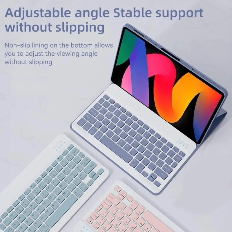 【No tablet】Magnetic Bluetooth Keyboard Case for xiaomi poco Tablet Cover case dan Casing 1