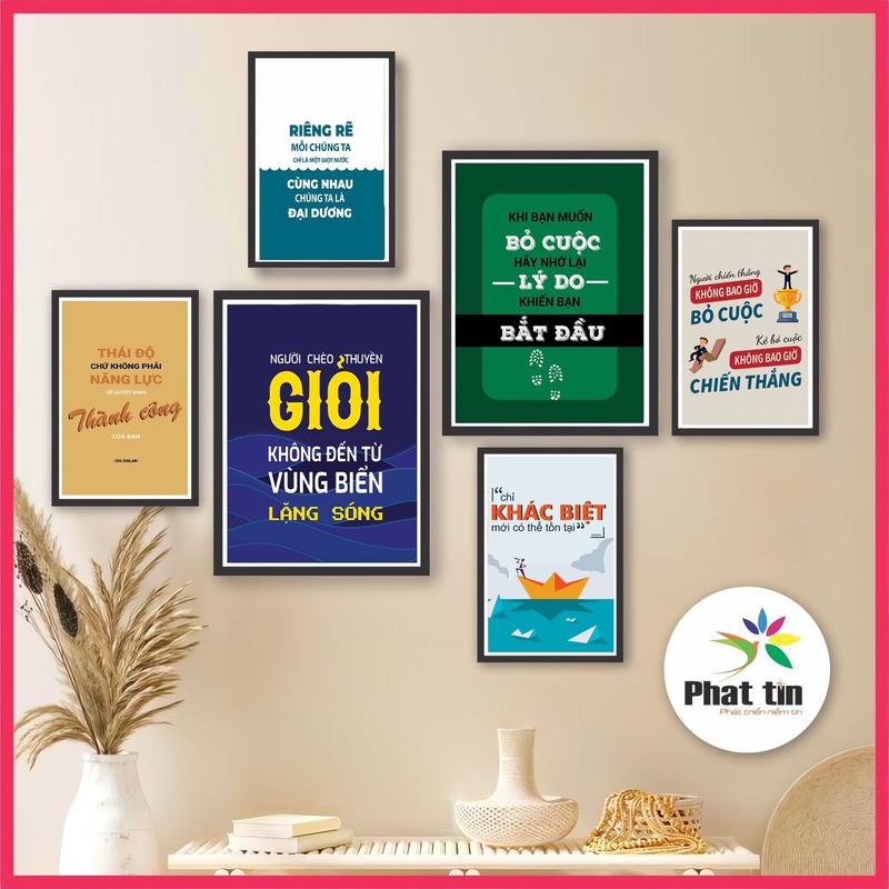 [22 mẫu]Tranh Động lực decor phòng làm việc, cơ quan, góc học tập, tranh FORMEX dán tường có sẵn keo dán, không cần khoan tường Phòng Khách Treo Tường Phòng Khách Treo Tường Decor Tường