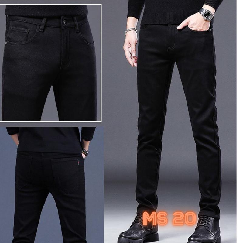 Product Introduction of Quần Jean Nam Màu Trắng, Màu Đen Trơn Co Giãn Ôm gọn From skinny Basic Đơn Giãn Menswear Pants Có Túi 23