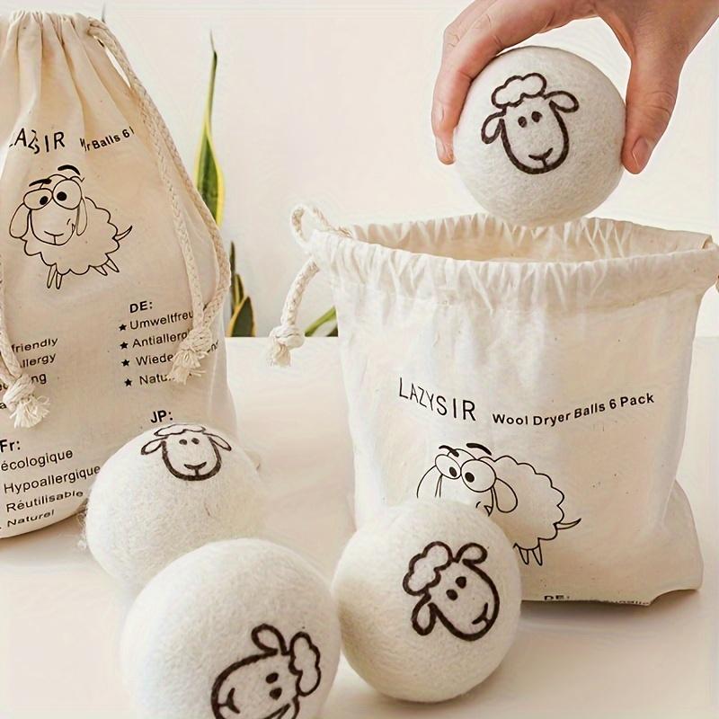 Product Introduction of 6pcs, Wool Laundry Dryer Ball, Reusable Laundry Ball, Laundry Washing Ball For Washing Machine, Fabric Softener Ball, Laundry Drying Ball, Anti-tangle Laundry Ball, To Reduce Wrinkles, Cleaning Supplies, Household Gadgets 1